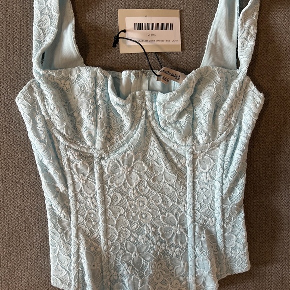 Mars The Label Cinched Corset Mini Set in Blue UK10 - Picture 7 of 9